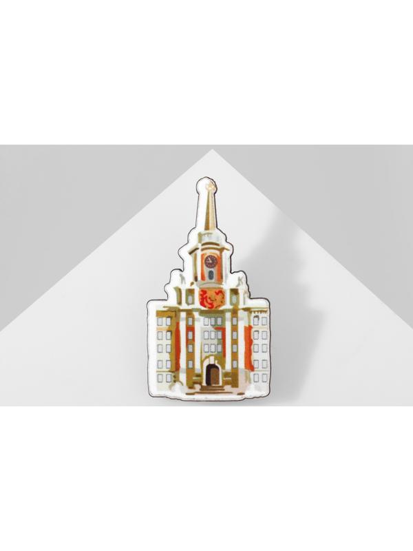 Брошь деревянная 