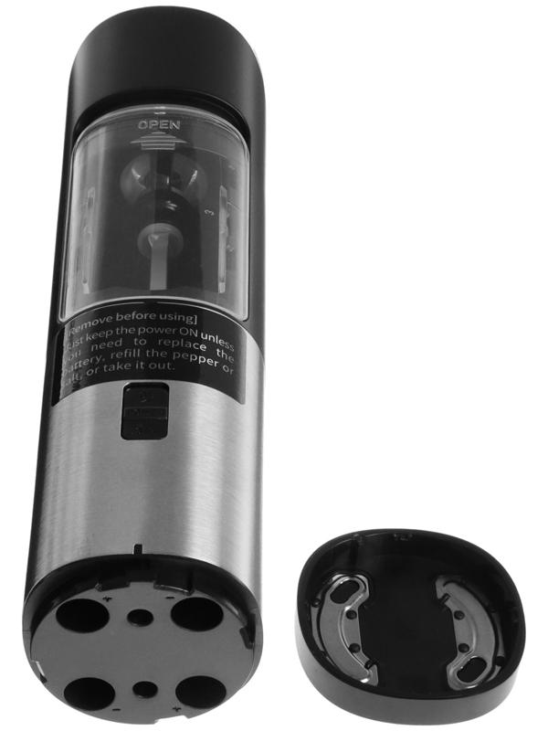 Мельница электрическая LuazON WGM-01, гравитационная, пластик, от батареек (не в комп-те)