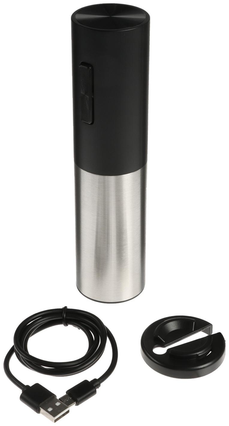 Штопор электрический LuazON LSH- 09, 10 Вт, АКБ, резак для фольги, черный