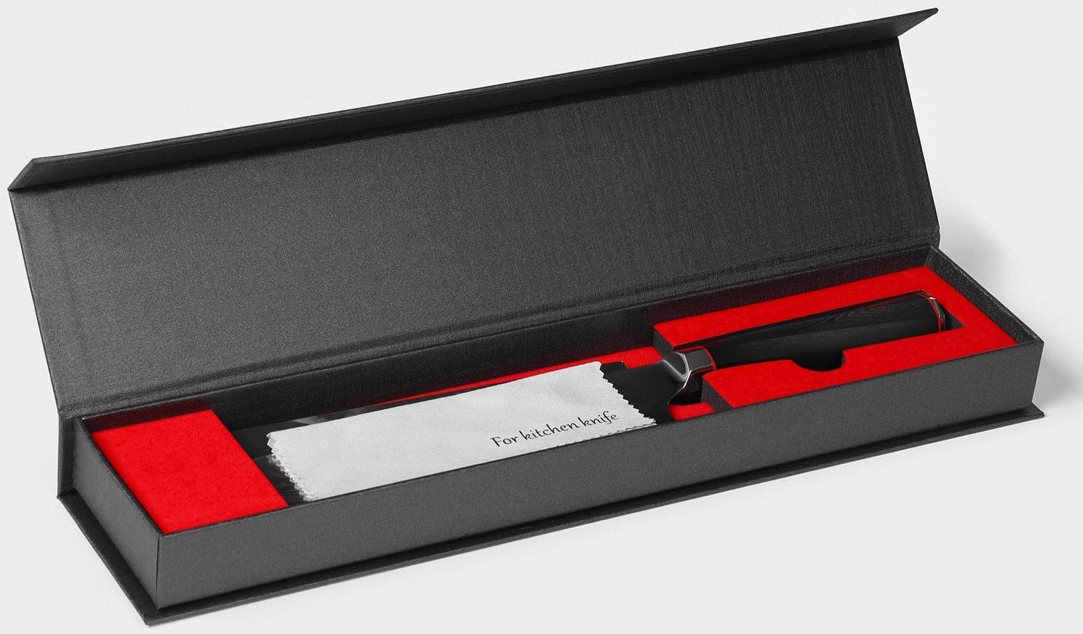 Нож шеф Magistro «Ортего», длина лезвия 24 см, дамасская сталь AUS-10