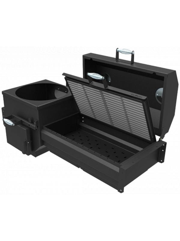 Крышка-гриль (с чугунной решёткой-гриль) для печь-мангалов Искандер-400, 69 х 42 х 20 см