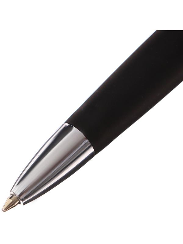 Набор 12 шт. Ручка шариковая автоматическая 0,5мм синяя, корпус МИКС с резиновым держателем