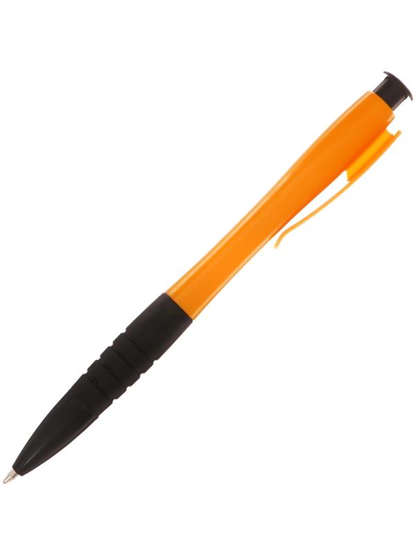 Набор 12 шт. Ручка шариковая автомат 0,5мм синяя, корпус МИКС с резин. держателем Офис