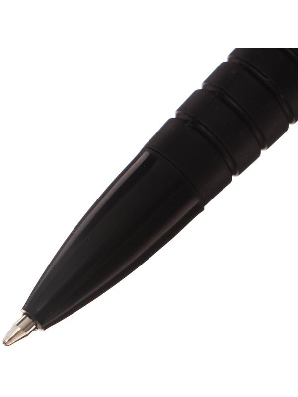 Набор 12 шт. Ручка шариковая автомат 0,5мм синяя, корпус МИКС с резин. держателем Офис