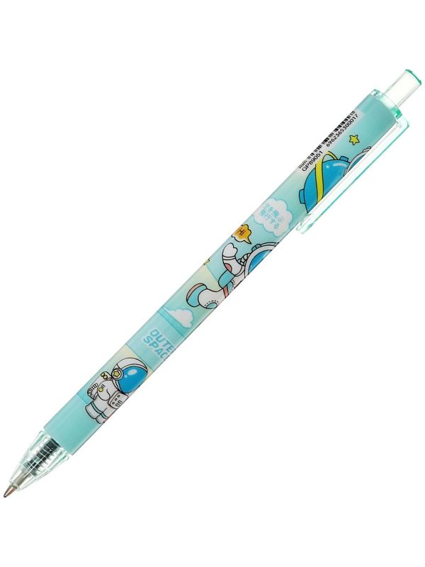 Набор 12 шт. Ручка шариковая автомат 0,5мм черная, корпус МИКС (штрихкод на штуке)