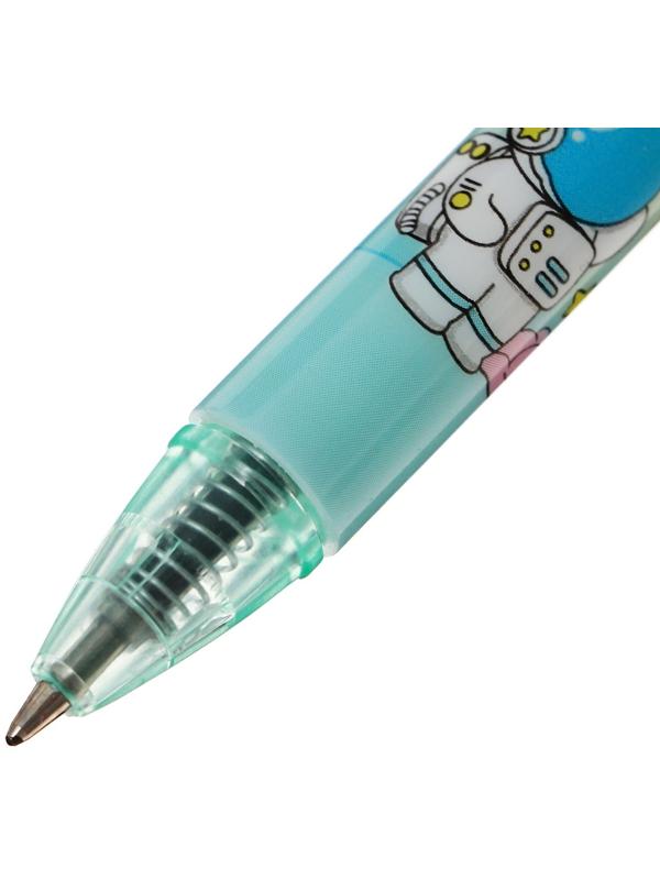 Набор 12 шт. Ручка шариковая автомат 0,5мм черная, корпус МИКС (штрихкод на штуке)