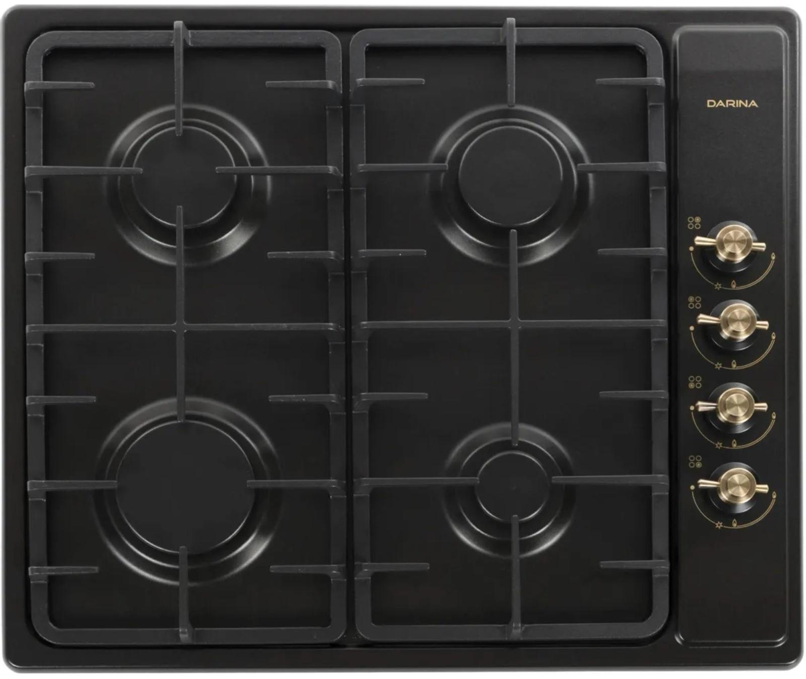 Варочная поверхность Darina 1T18 BGM 341 11 At, газовая, 4 конфорки, чёрная