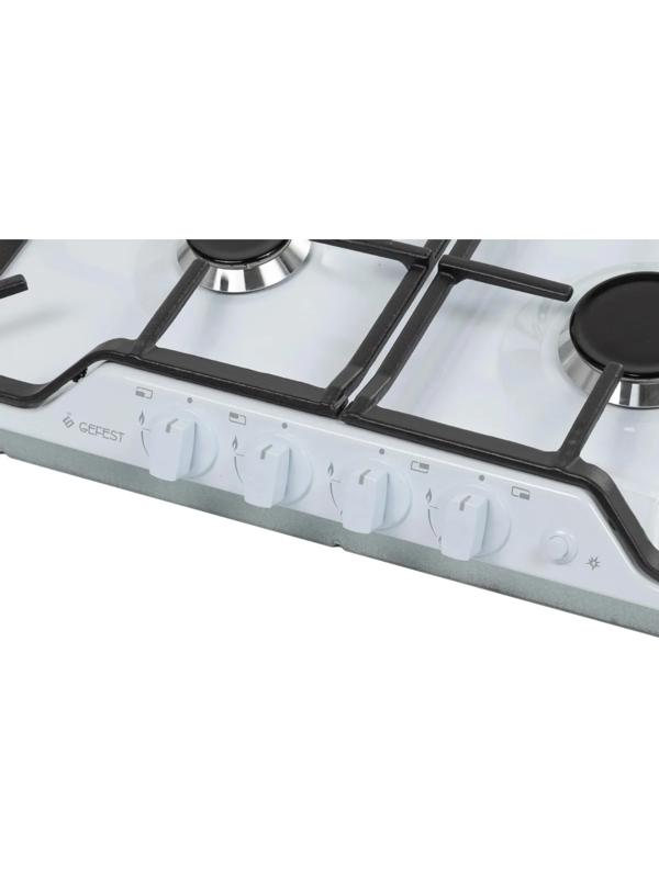 Варочная поверхность Gefest ПВГ 1212-01, газовая, 4 конфорки, белая