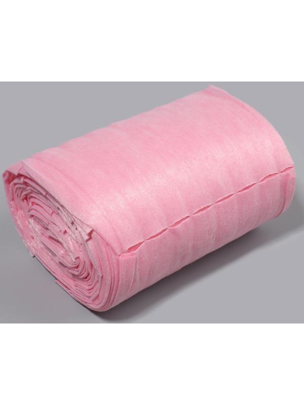 Набор одноразовых воротничков, в рулоне, без липкого слоя, 8 × 40 см, 100 шт, цвет розовый