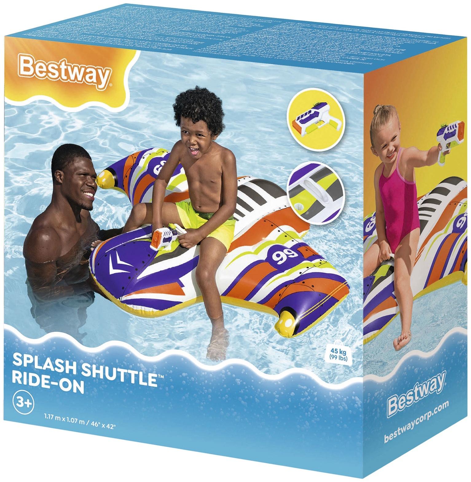 Плотик для плавания «Самолёт», детский, 117х107 см, с водным пистолетом, 41503