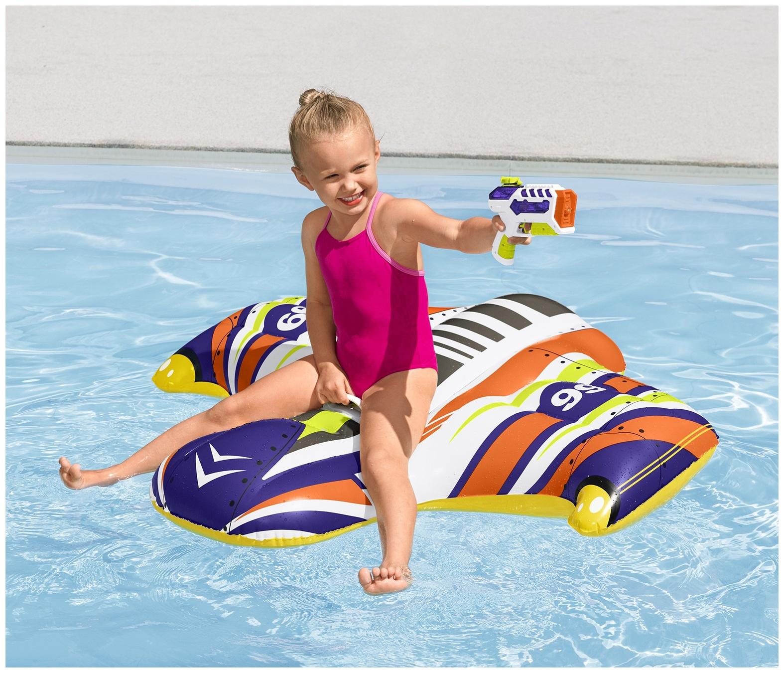 Плотик для плавания «Самолёт», детский, 117х107 см, с водным пистолетом, 41503