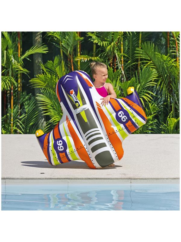 Плотик для плавания «Самолёт», детский, 117х107 см, с водным пистолетом, 41503