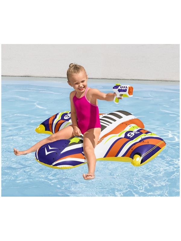 Плотик для плавания «Самолёт», детский, 117х107 см, с водным пистолетом, 41503