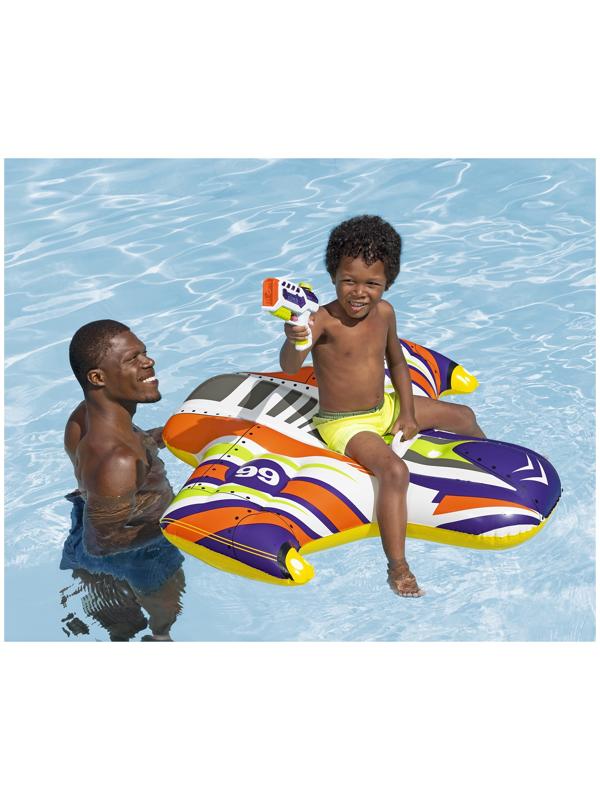 Плотик для плавания «Самолёт», детский, 117х107 см, с водным пистолетом, 41503