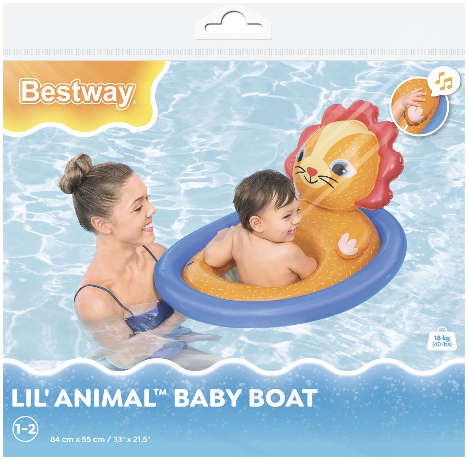 Круг для плавания «Зверюшки», с сиденьем, в ассортименте, от 1-2 лет, 34180