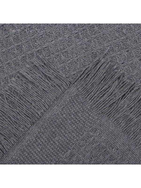 Плед Этель Waffle 130*180см , цв.темно-серый,80%хлопок, 20% п/э