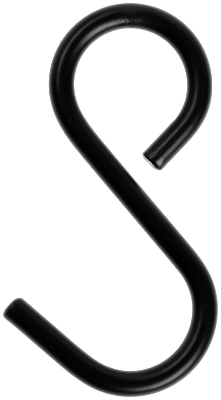 Крючек для рейлинга не съемный, цвет матовый черный