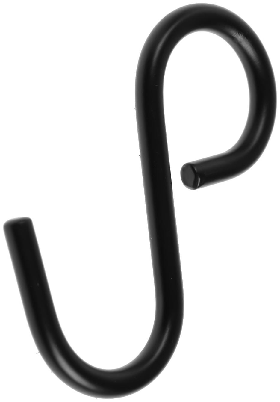 Крючек для рейлинга не съемный, цвет матовый черный