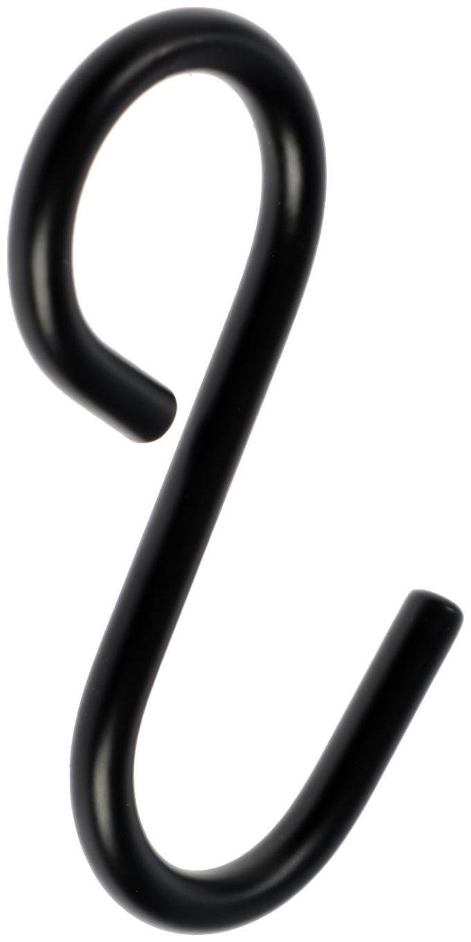 Крючек для рейлинга не съемный, цвет матовый черный