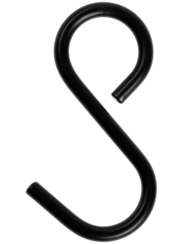 Крючек для рейлинга не съемный, цвет матовый черный