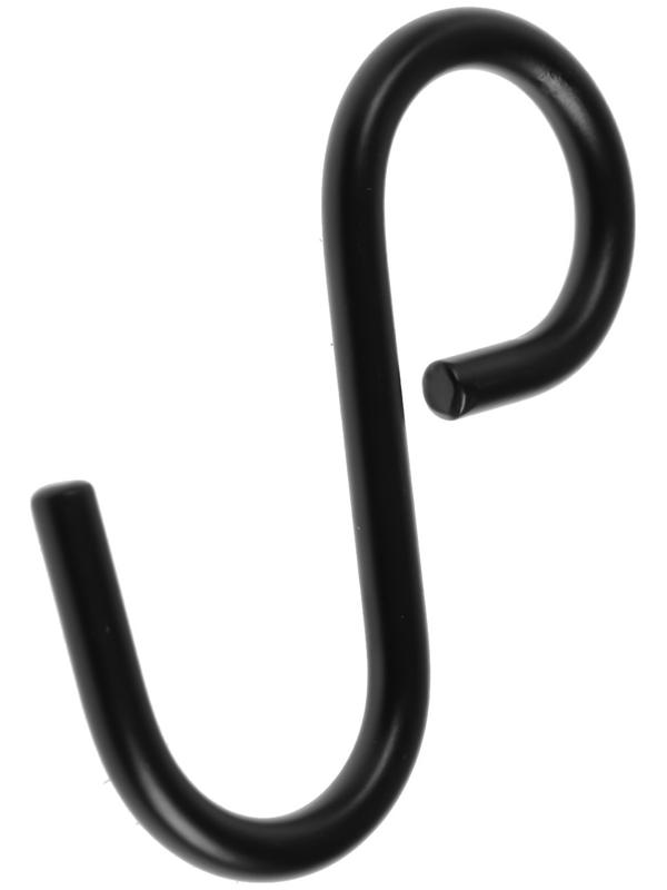 Крючек для рейлинга не съемный, цвет матовый черный