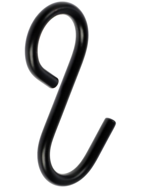 Крючек для рейлинга не съемный, цвет матовый черный