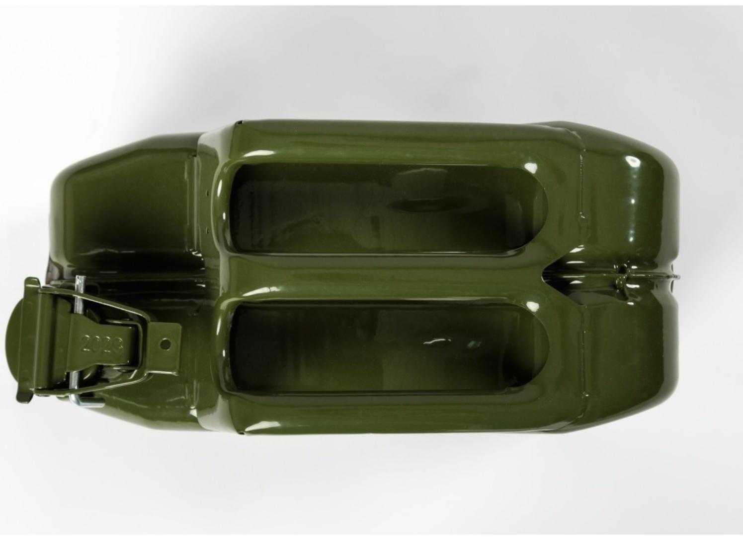 Канистра стальная для ГСМ ZARYA, 10 л, металлическая, крышка с рычагом