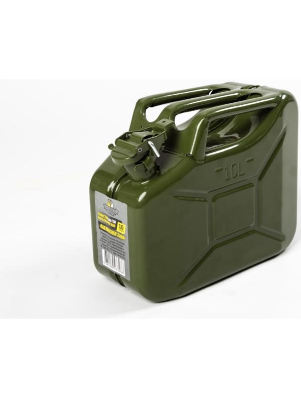 Канистра стальная для ГСМ ZARYA, 10 л, металлическая, крышка с рычагом