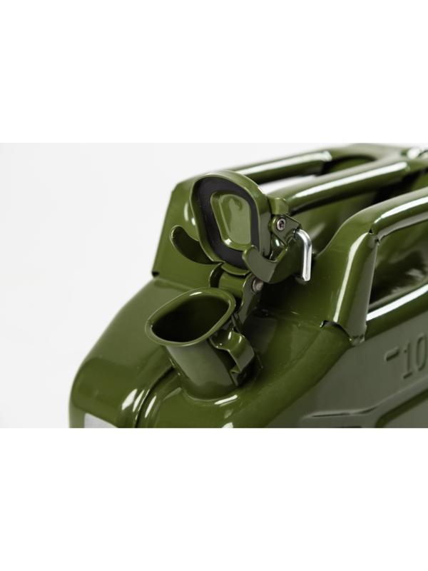 Канистра стальная для ГСМ ZARYA, 10 л, металлическая, крышка с рычагом