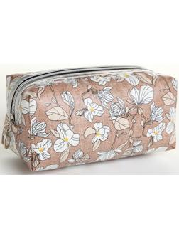 Косметичка на молнии, цвет коричневый