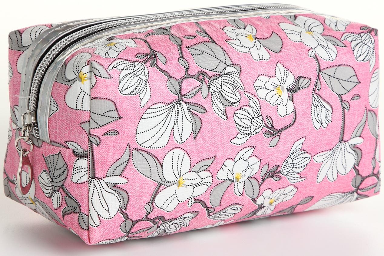 Косметичка на молнии, цвет розовый