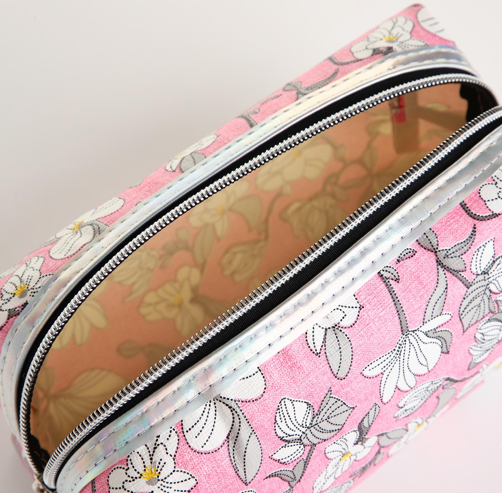 Косметичка на молнии, цвет розовый