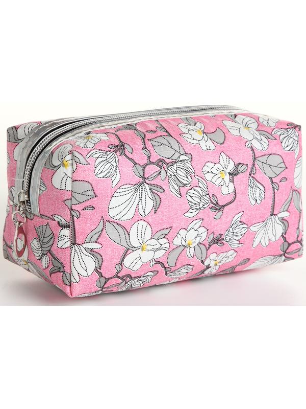 Косметичка на молнии, цвет розовый