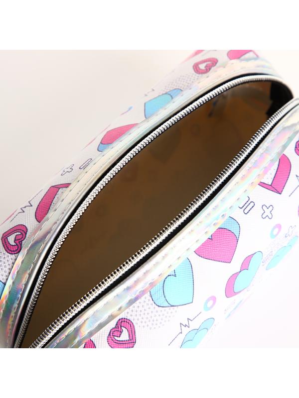 Косметичка на молнии, цвет белый/разноцветный
