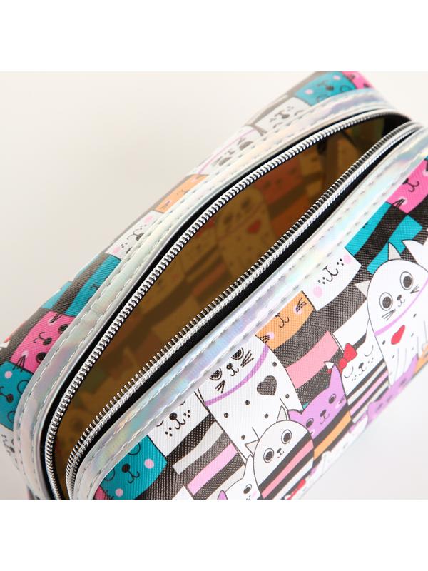 Косметичка на молнии, цвет разноцветный