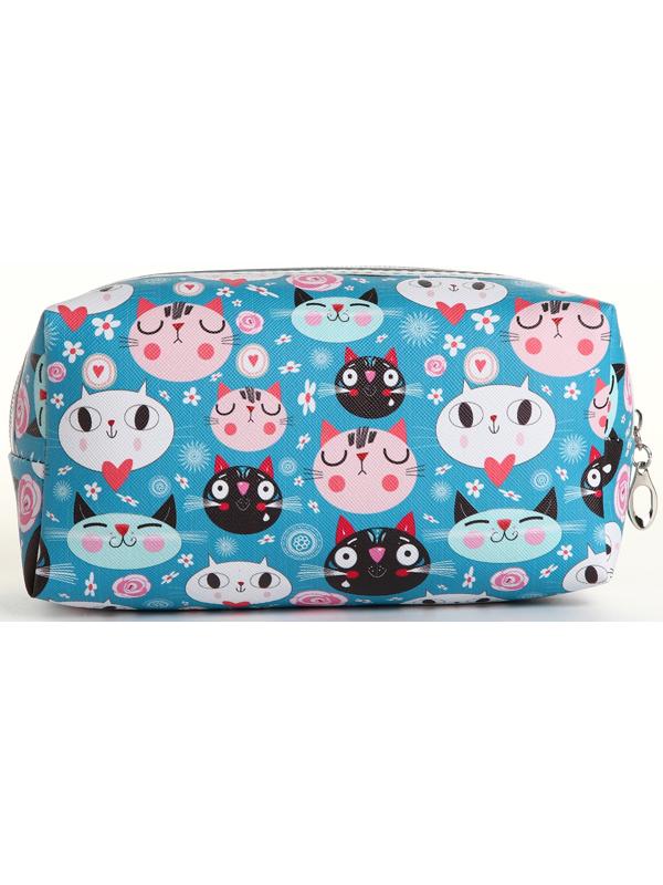 Косметичка на молнии, цвет голубой
