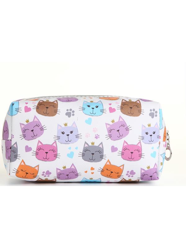 Косметичка на молнии, цвет белый/разноцветный