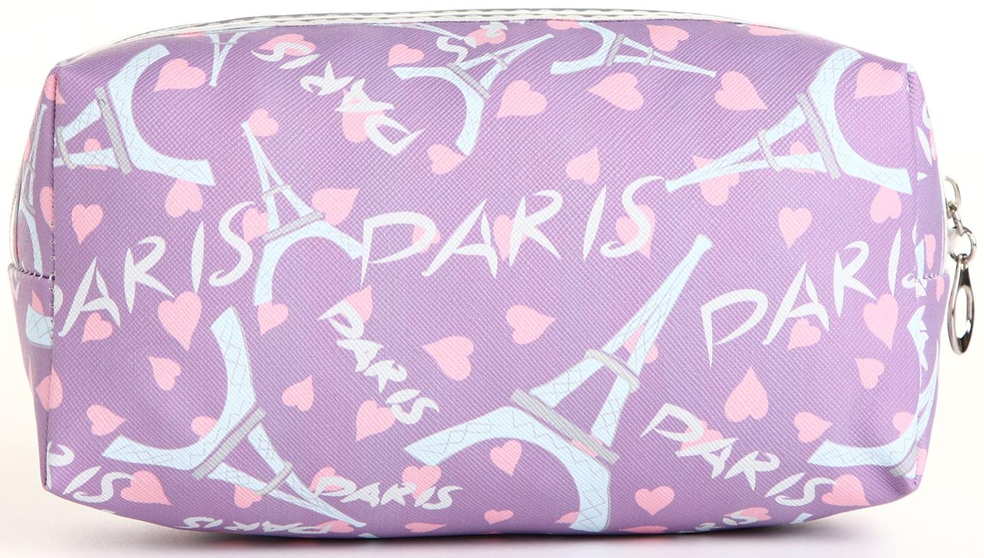 Косметичка на молнии, цвет сиреневый