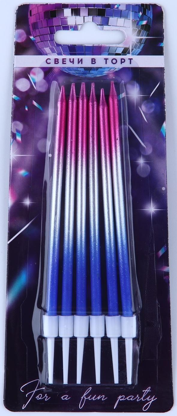 Свечи в торт «Make a wish» 7,5 х 18 см