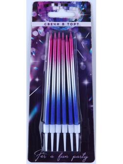 Свечи в торт «Make a wish» 7,5 х 18 см