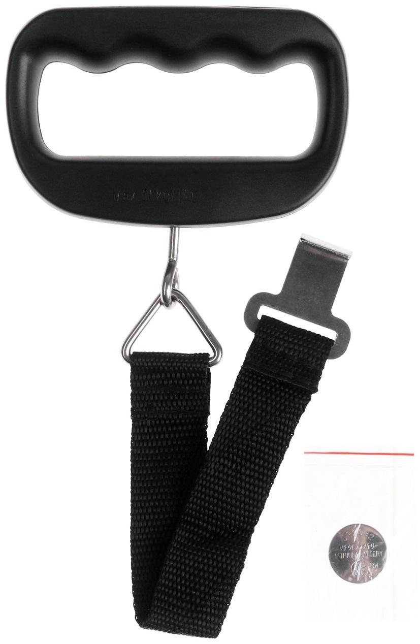 Весы багажные Luazon LVU-06, до 50 кг, чёрные, лента