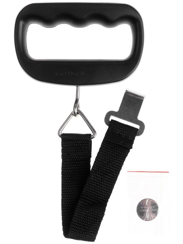 Весы багажные Luazon LVU-06, до 50 кг, чёрные, лента