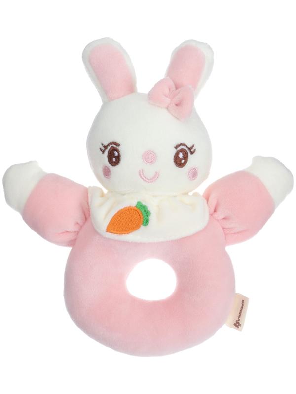 Погремушка мягкая на кольце «Милая зайка», от 3 мес., Крошка Я