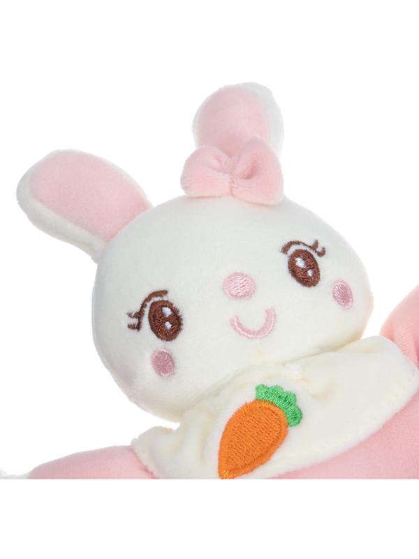 Погремушка мягкая на кольце «Милая зайка», от 3 мес., Крошка Я