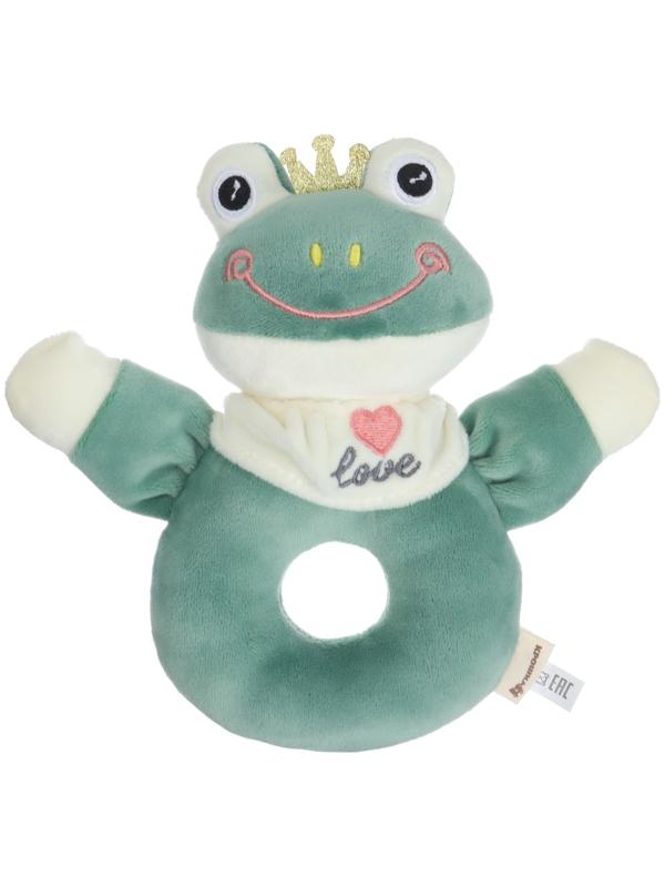 Погремушка мягкая на кольце «Лягушастик», от 3 мес., Крошка Я