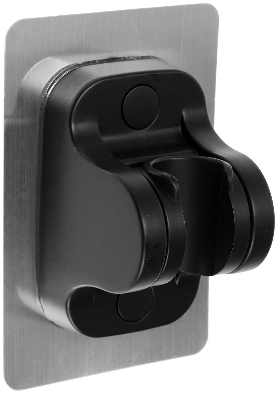 Держатель для душевой лейки ZEIN Z104, регулируемый, самоклеющийся, черный