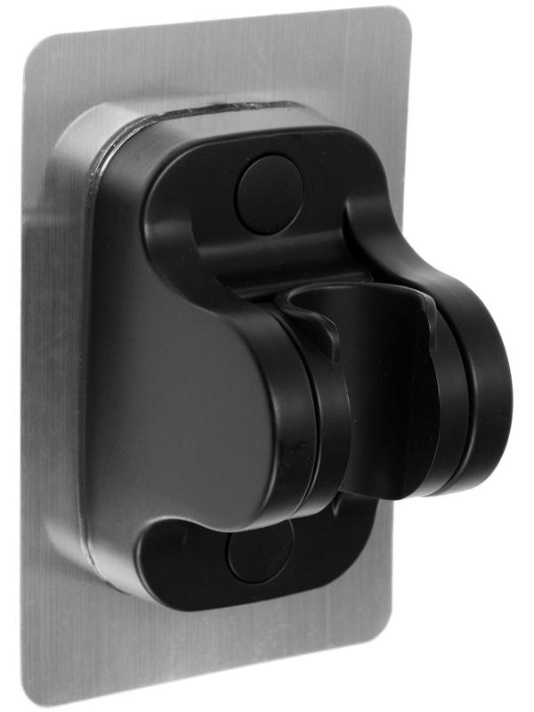 Держатель для душевой лейки ZEIN Z104, регулируемый, самоклеющийся, черный