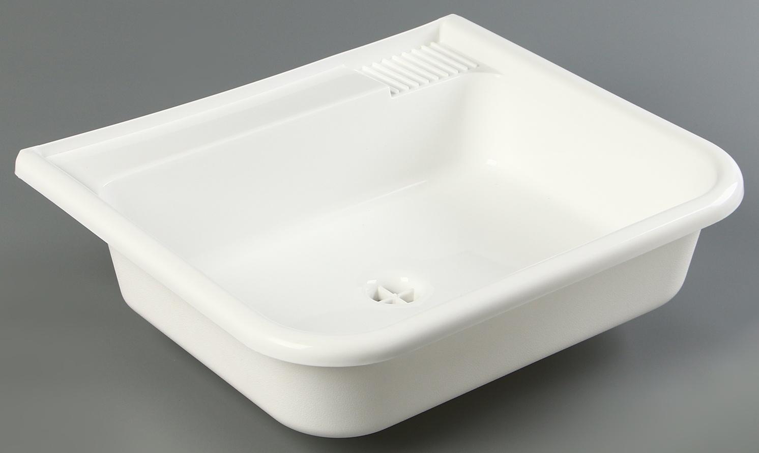 Раковина с выпуском 36 х 42 х 14 см, пластик