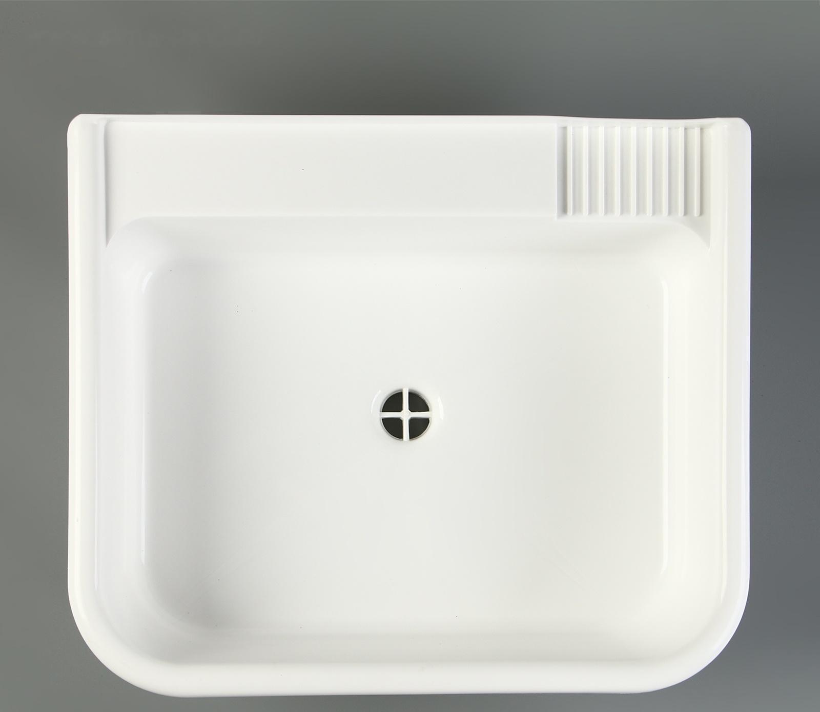 Раковина с выпуском 36 х 42 х 14 см, пластик