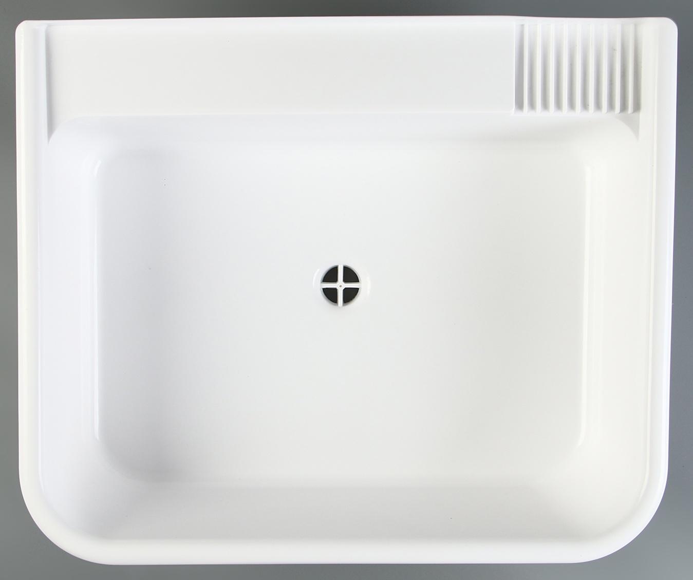 Раковина с выпуском 41 х 49 х 14 см, пластик